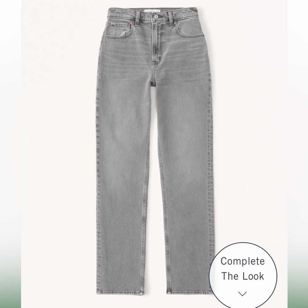 NWOT Abercrombie & Fitch Curve Love 90s Straight Ultra High Rise Jeans